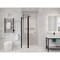 Anzzi 33.3 in. x 72 in. H Hinged Frameless Shower Door in Matte Black w/ Tsunami Guard Tempered Glass SD-AZ14-01MB - alternate 3